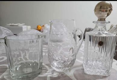 Secchiello per il ghiaccio, Brocca di cristallo e 