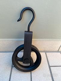 Carrucola Nuova vintage in ghisa-diametro 165 mm