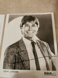 foto e autografo john denver firmato con garanzia 