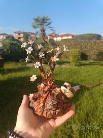 porcellana Capodimonte albero uccello