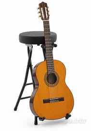 Sgabello pieghevole con supporto chitarra