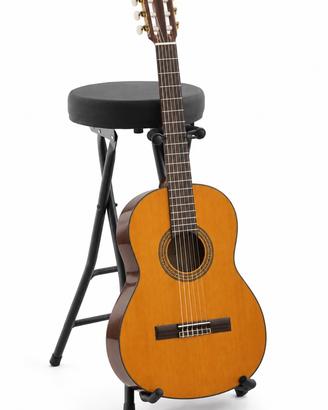 Sgabello pieghevole con supporto chitarra