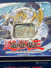 Tin box card Yu Gi Oh + Carta drago arcobaleno
