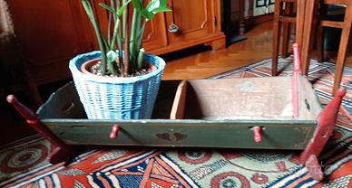 CULLA a dondolo ARTIGIANALE VALDOSTANA di fine'800