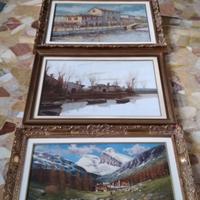 Tris Quadri olio su tela  medie dimensioni  92x72