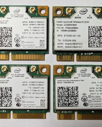 Lotto 6 Schede Wi-Fi Mini-PCIe ASUS Intel