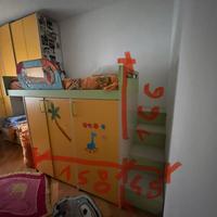 Cameretta a soppalco con 2 letti una piazza