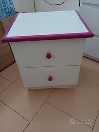 comodino laccato bianco nuovo 