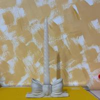 porta candela in gesso 