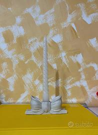 porta candela in gesso 
