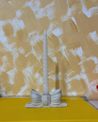 porta candela in gesso 
