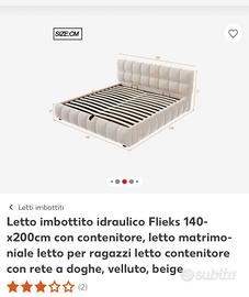 NUOVO Letto contenitore 1 piazza e me