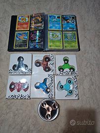 Collezione figurine n.112 pokemon e hand spinner 