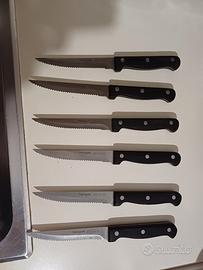 set coltelli cucina e bistecche