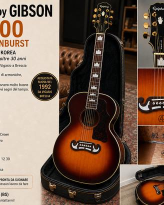 Epiphone by Gibson EJ-200 Vintage Sunburst – Korea