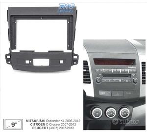 Telaio grigio scuro radio 2-DIN da 9" per Citroen