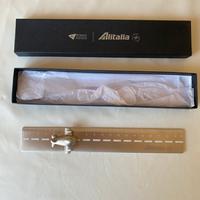 Righello in metallo Alitalia Etihad con aereo