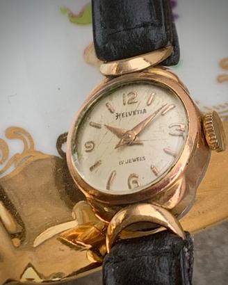 Helvetia Orologio Donna Vintage 50s Placcato Oro