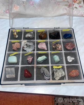 Collezione pietre e minerali