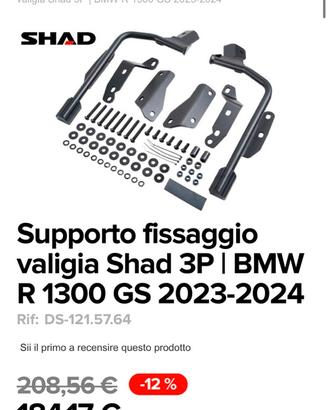 Attacchi borse  shad bmw gs 1300