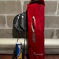 volano badminton rete racchette piume