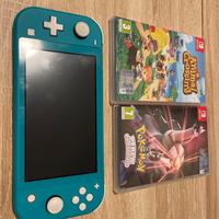 Nintendo switch lite, pokemon e Animal crossing NH
