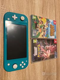 Nintendo switch lite, pokemon e Animal crossing NH