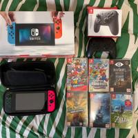 Nintendo Switch con giochi e accessori