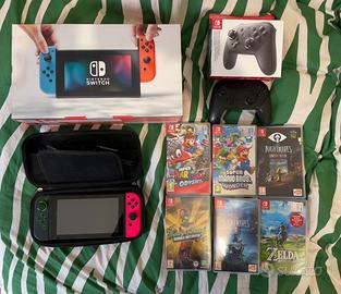 Nintendo Switch con giochi e accessori