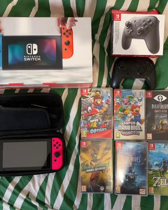 Nintendo Switch con giochi e accessori
