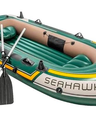 Canotto (da riparare) Intex Seahawk 3 con Remi