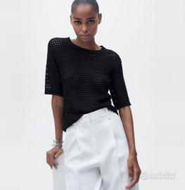 Mango - pullover crochet manica corta