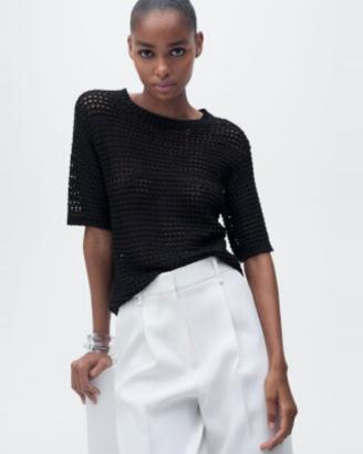 Mango - pullover crochet manica corta
