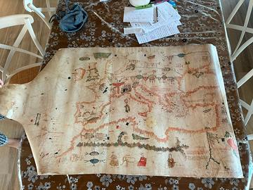 pergamena Mappa Cristoforo Colombo