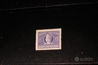 (nu302s/x)Italia 1949 RECAPITO AUTORIZZATO DA 15 L