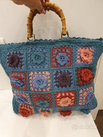Borsa donna uncinetto realizzata a mano