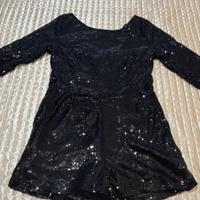 Tuta corta paillettes