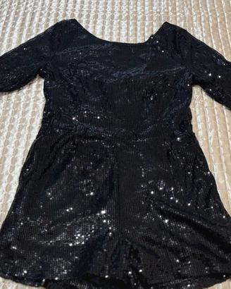 Tuta corta paillettes