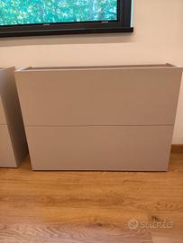 Scarpiera cashmere e rovere scuro 20 scarpe 