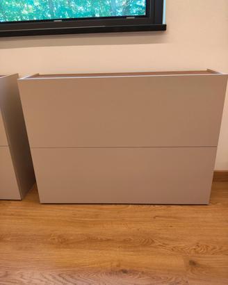 Scarpiera cashmere e rovere scuro 20 scarpe 