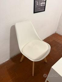 Sedia Design Moderno con Gambe in Legno