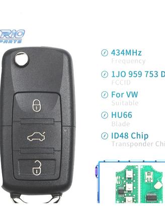 CHIAVE COMPLETA SEAT VOLKSWAGEN VW SKODA VARI MODE