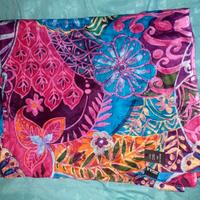 copricostume Pareo Bali boho ricamato  nuovo viola