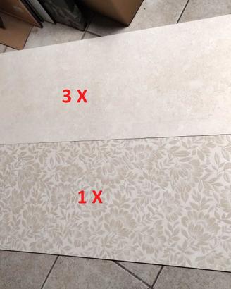 4 piastrelle 40x120 Ragno travertino wall cross