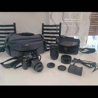 fotocamera Nikon reflex D40 e grandangolare