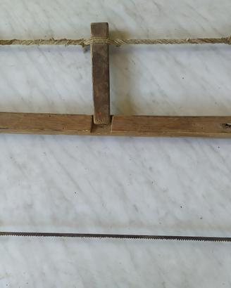 Sega a Telaio con Tirante a Corda da Falegn