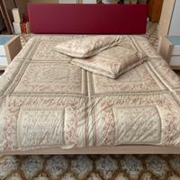 LETTO MATRIMONIALE TESTATA PELLE ROSSA