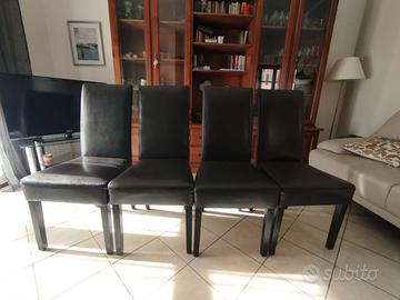 Set 4 sedie in ecopelle