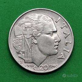 20 centesimi di Lira 1940 magnetica 