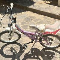 Bici da bambina, ruote da 16 pollici con cestino